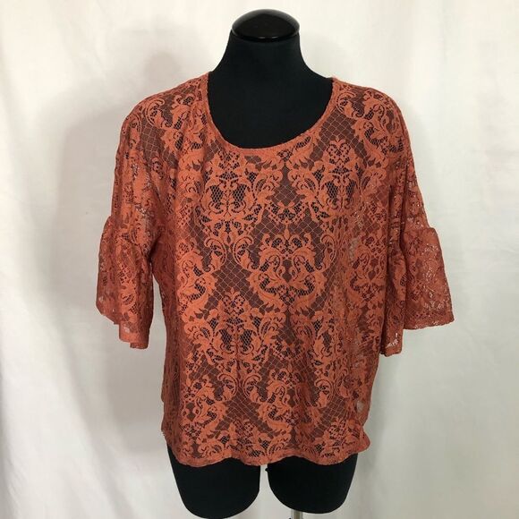 Bobeau Lace Sheer Blouse - Women’s L - Picture 2 of 7